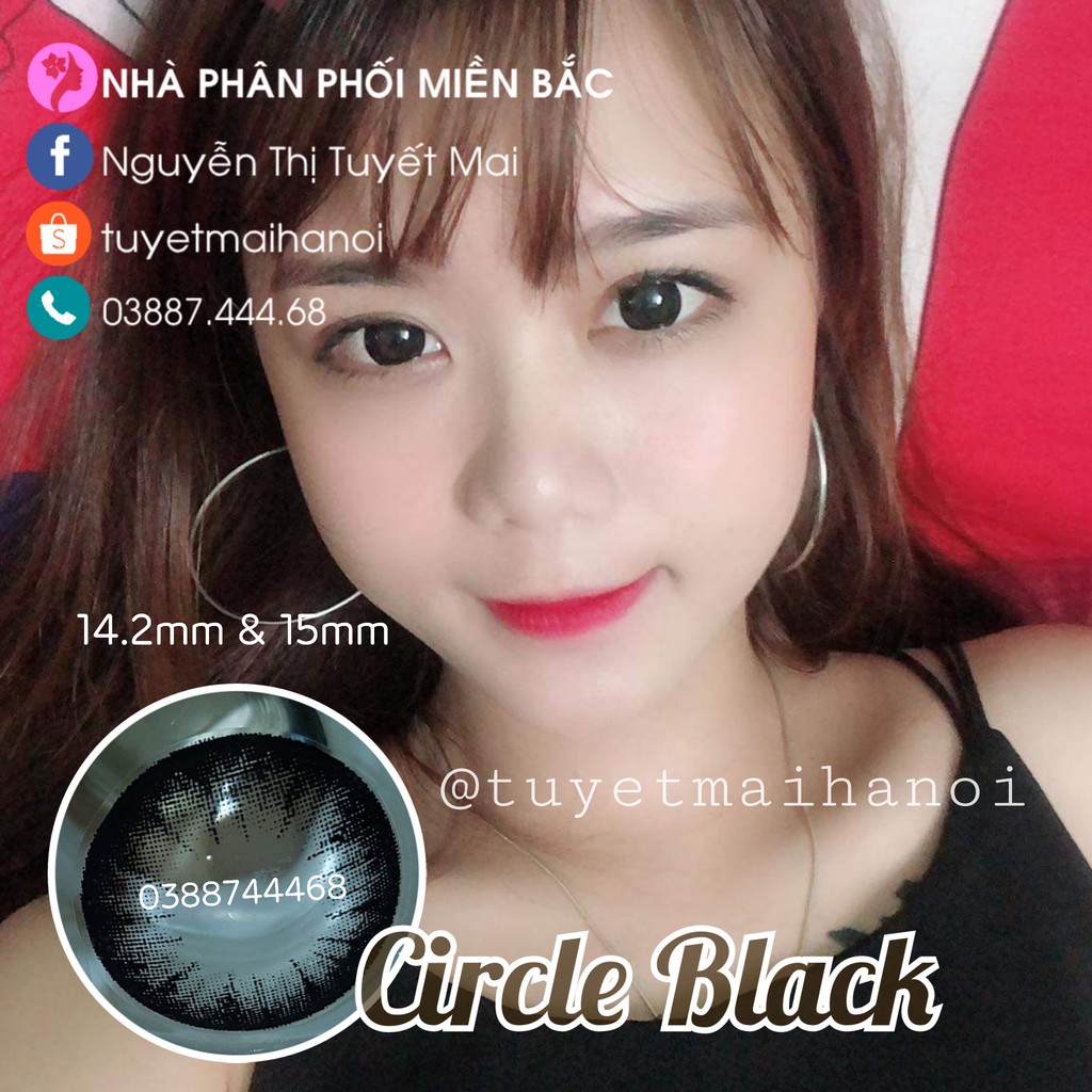 [ Ảnh Thật ] Lens Cận Màu Đen Tự Nhiên Siêu Êm Siêu Mềm Circle Black - Kính Áp Tròng Hàn Quốc Vassen Sexy Me