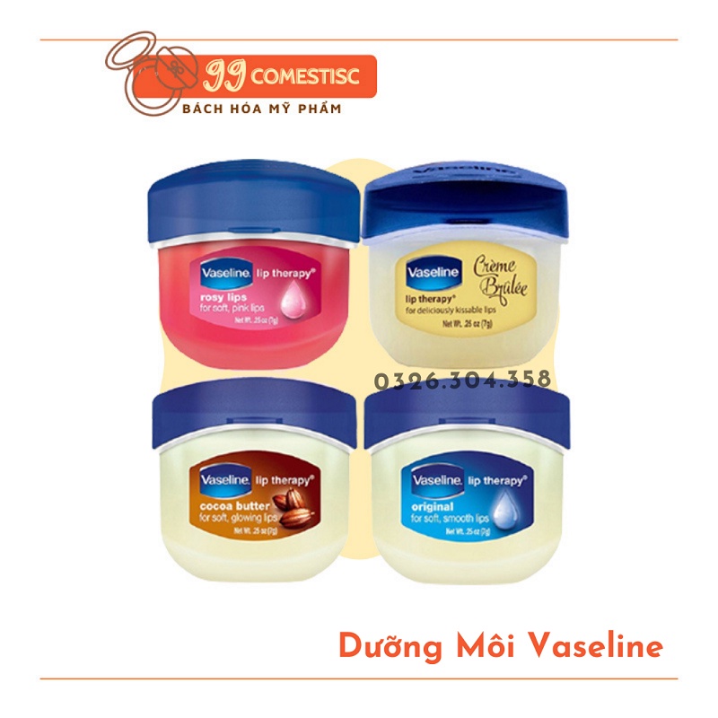 [HÀNG CHUẨN] Son dưỡng môi Vaseline Mỹ_Sản phẩm dưỡng môi quốc dân của các chị em