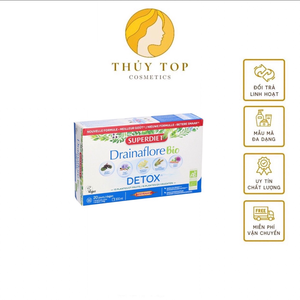 Nước Uống Thải Độc Chuyên Sâu Dạng Ông Superdiet Drainaflore Bio Detox