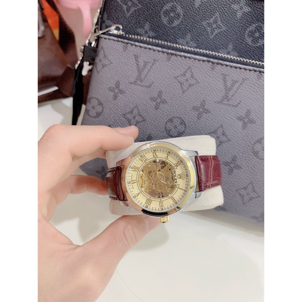 Đông hồ Nam rolex dây da cao cấp, size 40mm, thẻ bảo hành 12 tháng- Rolex MTP-STORE