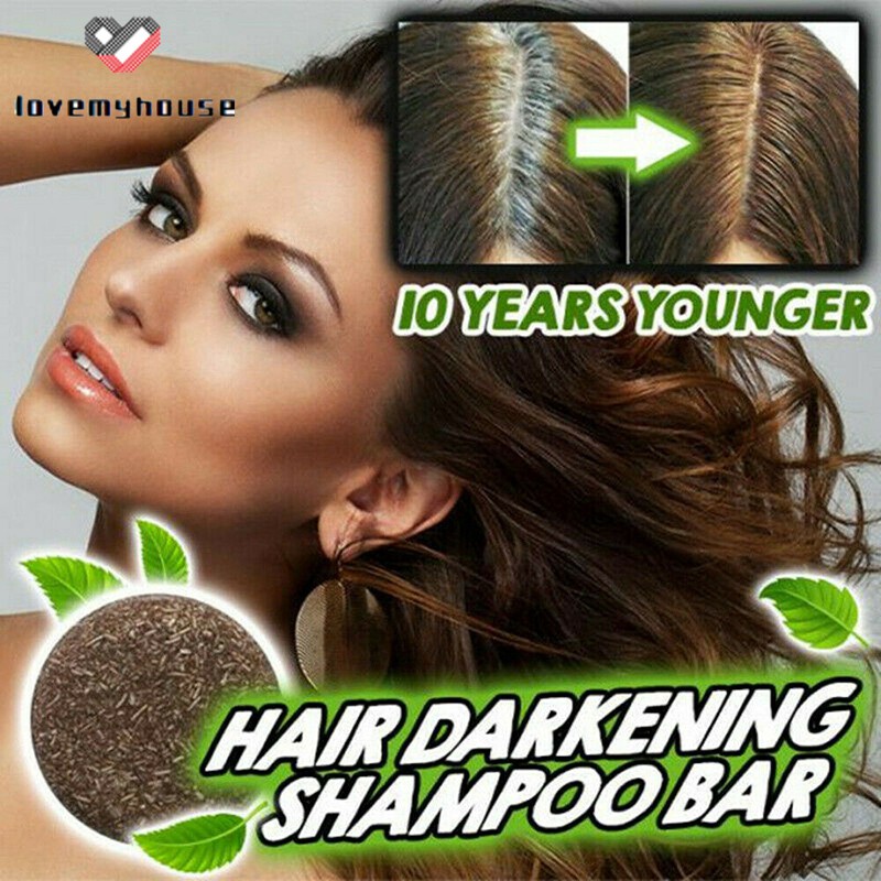 Hair Darkening Shampoo Bar Oil Control Nourishing Moisturizing Soothing Cleaning