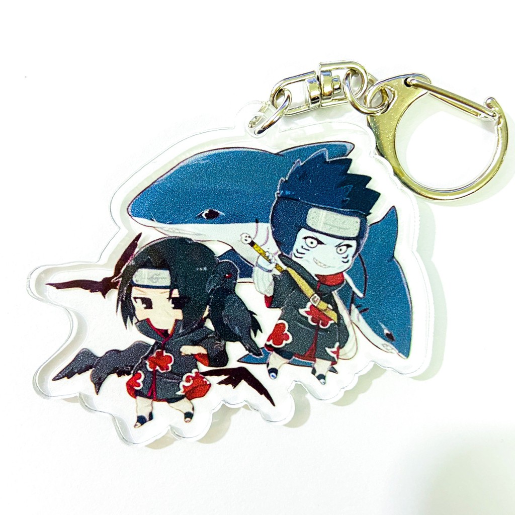 ( Mica trong acrylic ) Móc khóa NARUTO Tổ Chức AKATSUKI ver COUPLE anime chibi xinh xắn đáng yêu