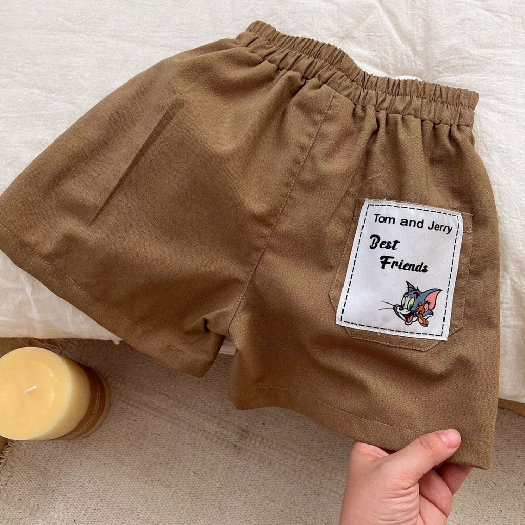 [Babycat Hàng Có Sẵn Bán Chạy Quần Short Phong Cách Nhật Bản Hàn Quốc Thời Trang Mùa Hè In Hình Hoạt Hình Dễ Phối Đồ Dành Cho Trẻ Em