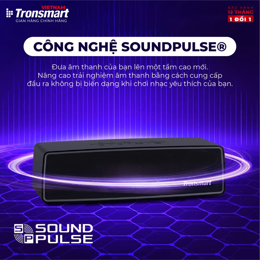 Loa Bluetooth mini 5.0 Tronsmart Studio 30W Chống nước IPX4 Ghép nối 100 loa - Chính hãng