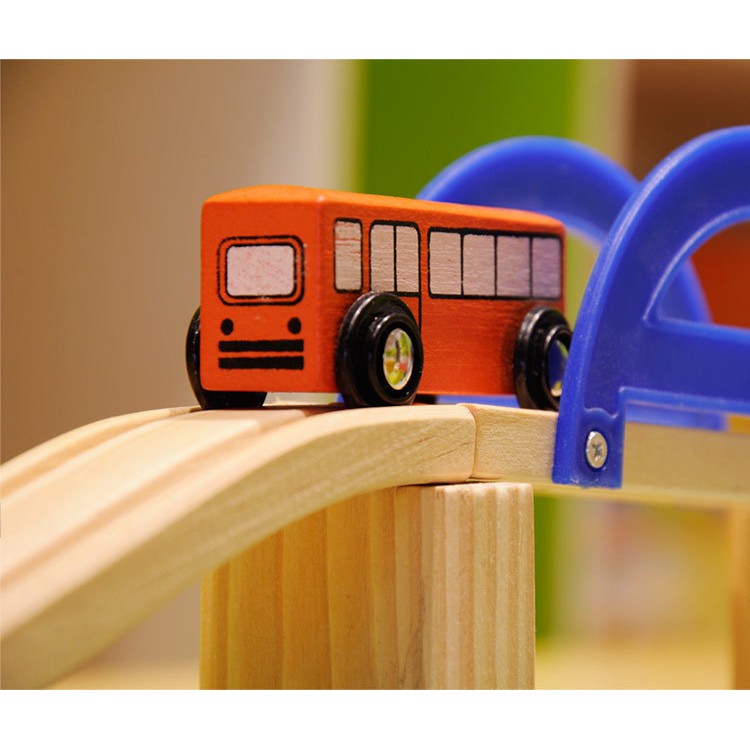 Đồ chơi lắp ghép mô hình giao thông thành phố cỡ lớn bằng gỗ an toàn cho bé dochoigo.vn