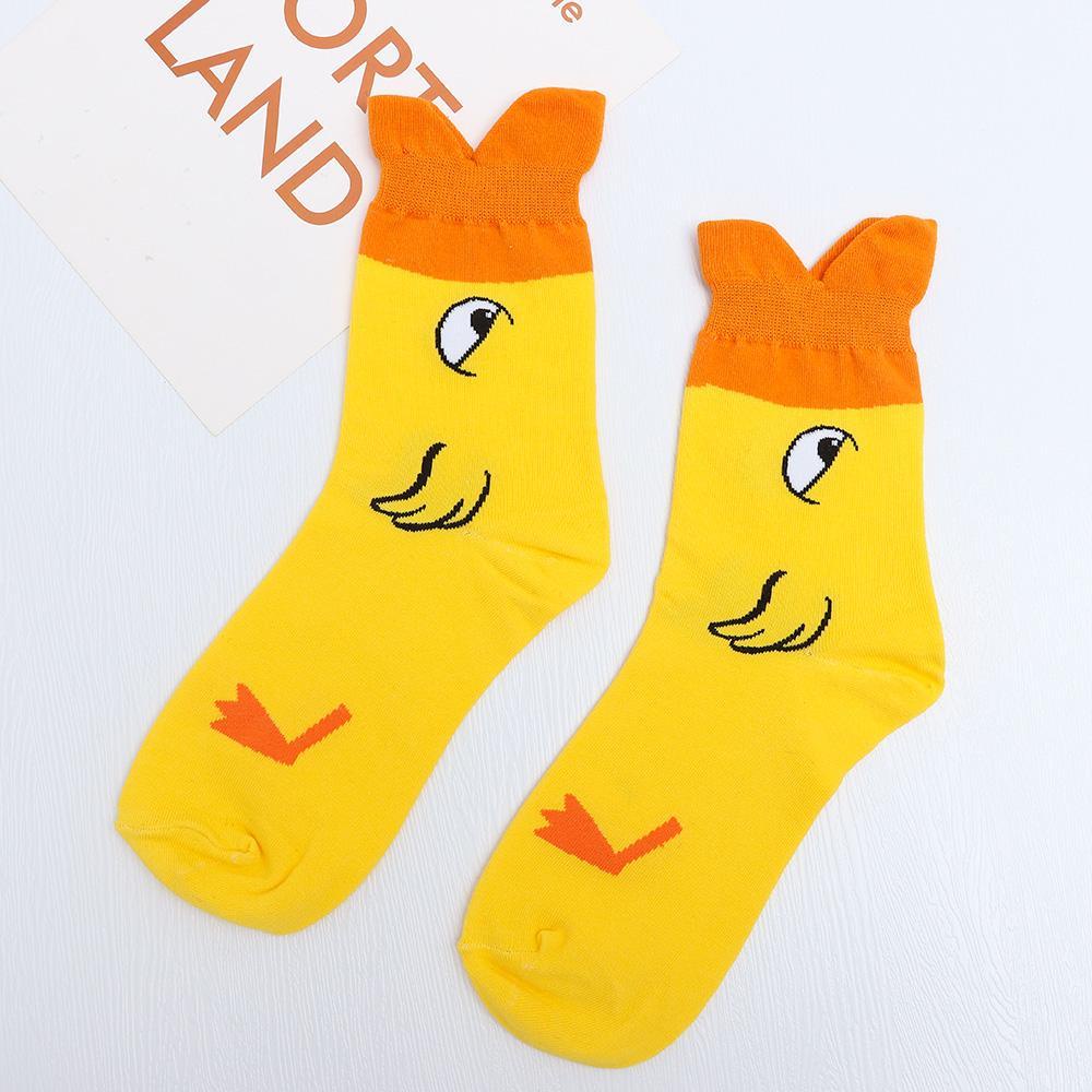 Vớ Cotton Cổ Cao Thoáng Khí Thấm Hút Mồ Hôi Giữ Ấm Thiết Kế Ngọt Ngào