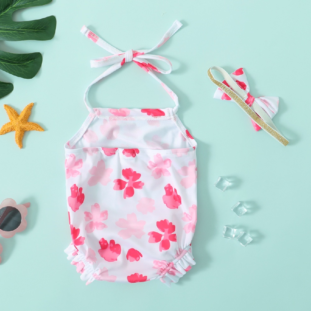 Bộ đồ bơi hai mảnh Mikrdoo in họa tiết dễ thương cho bé gái 0-2 tuổi