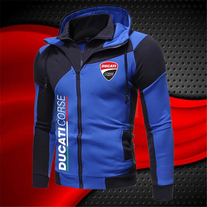 Áo Khoác Hoodie Ducati Corse Moto Gp Phối Khóa Kéo Đôi Thời Trang Mùa Đông Dành Cho Nam