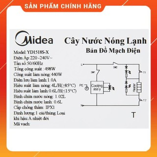 Cây nước nóng lạnh Midea YD1518S-X