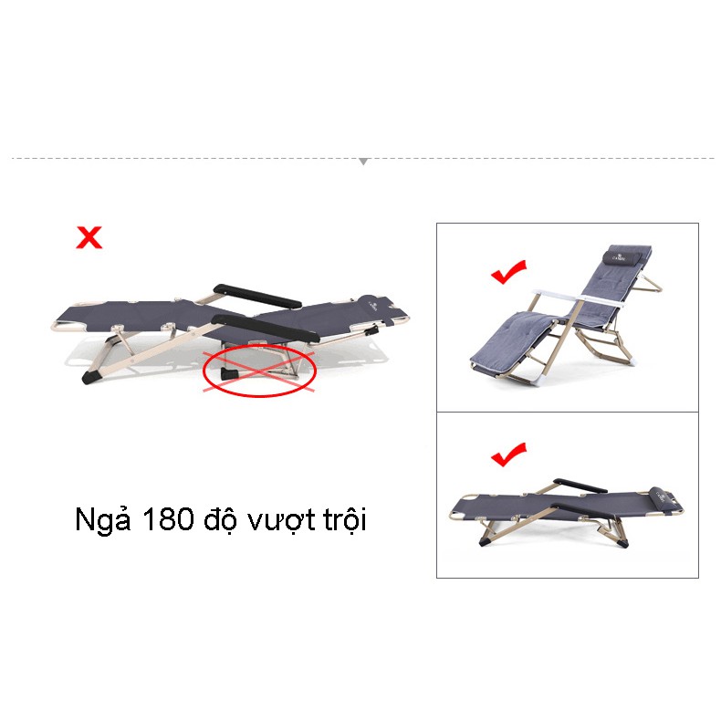 Ghế xếp Camen 62 cao cấp có chế độ giường_Re0255