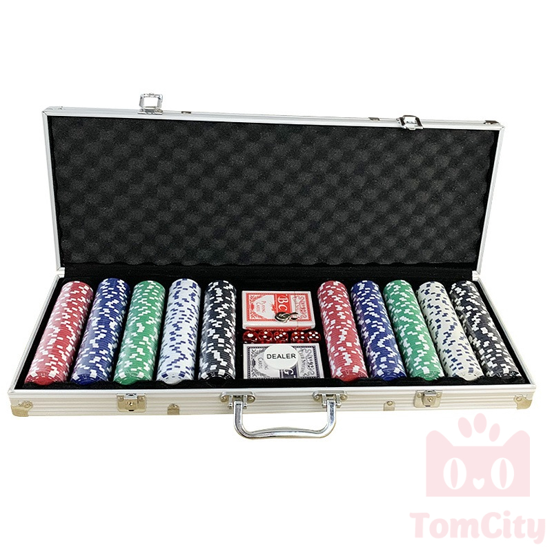 Bộ 500 Thẻ Bài Chơi Poker Chip Không Số  Hàng Cao Cấp Nhập Khẩu