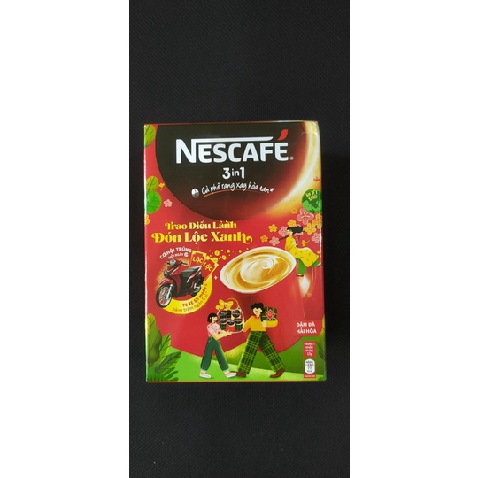 [KHUYẾN MÃI THẺ CÀO] NESCAFÉ 3in1 Cà phê rang xay hòa tan Đậm đà hài hòa( 17g x 20 gói)-Phiên bản Tết 2022