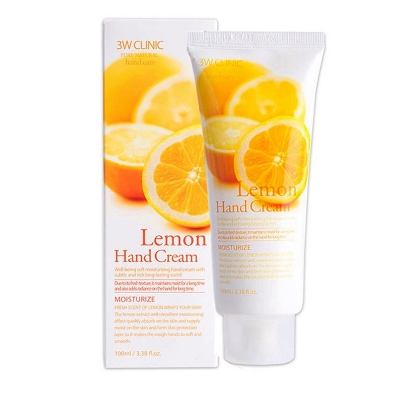 Kem Dưỡng Da Tay 3W Clinic Hand Cream Hàn Quốc, Tuýp 100ml, Giúp Da Trắng Sáng Mịn Màng