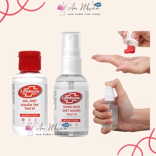 Dung dịch diệt khuẩn rửa tay khô Lifebuoy bảo vệ vượt trội 10 chai 50ml