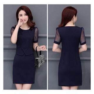 Đầm peplum phối tay voan - dt1141