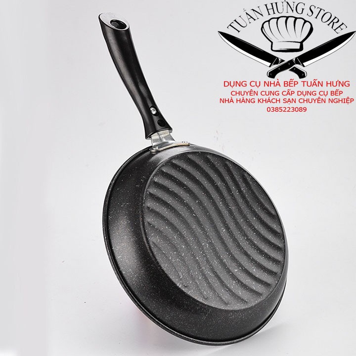chảo thép chống dính size 24cm(tặng muôi gỗ)