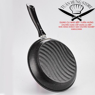 chảo thép chống dính size 24cm(tặng muôi gỗ)