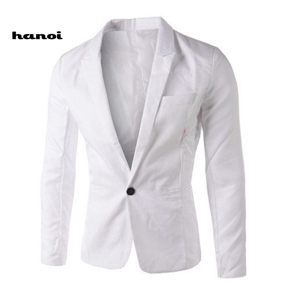 Hn HN HN♥Áo Khoác Blazer Màu Trơn Thời Trang Công Sở Cho Nam Giới