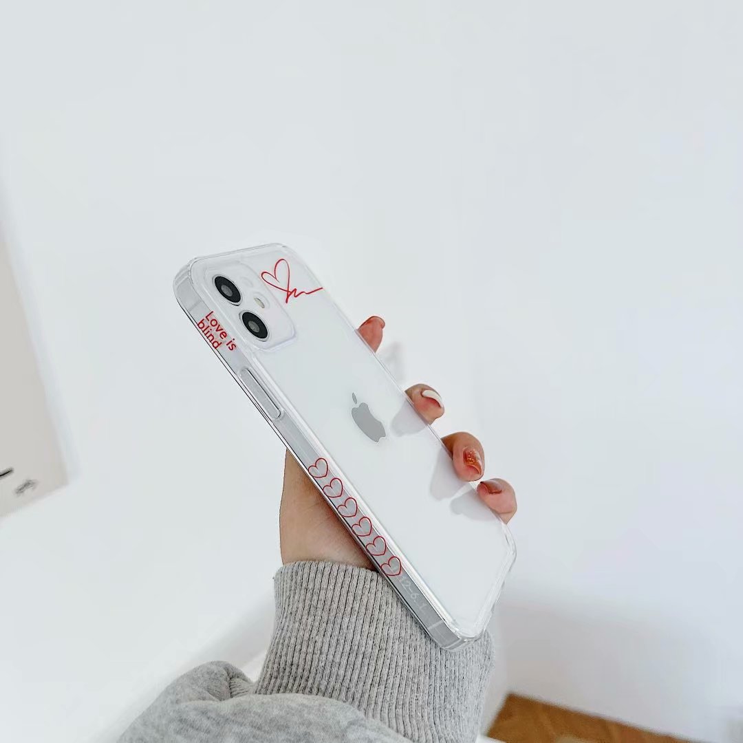 Ốp điện thoại TPU in họa tiết trái tim cho iPhone 12pro Max 12mini 11pro Max Xs Max Xr Se 2020 7 8 Plus | BigBuy360 - bigbuy360.vn