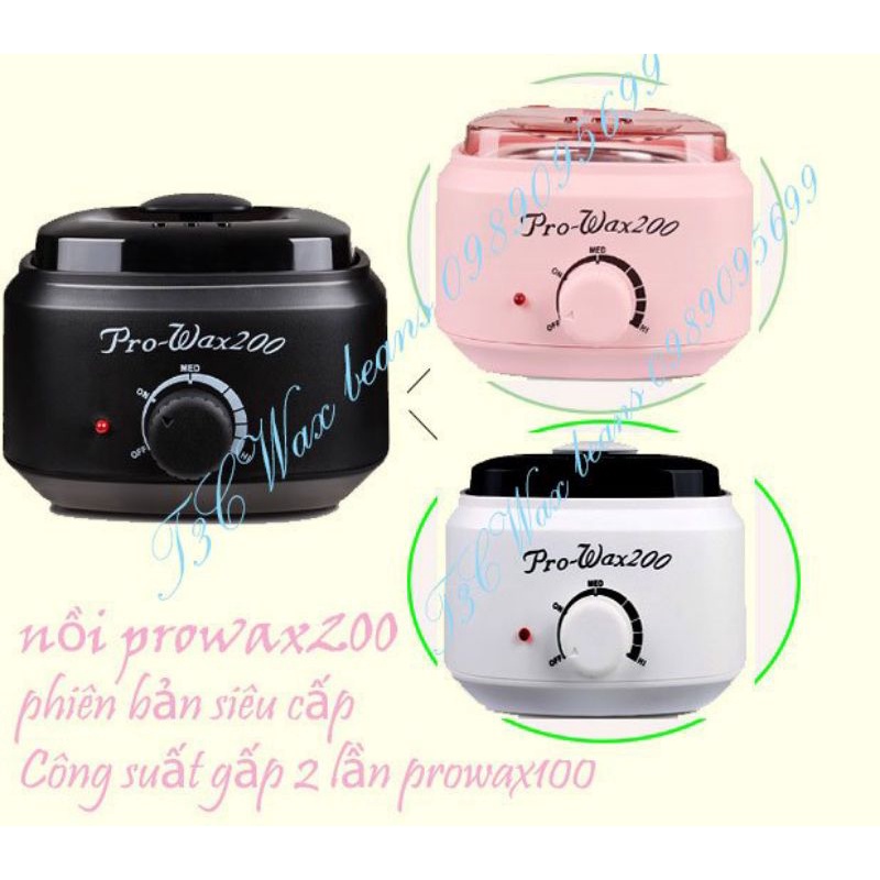 [Pro wax200 công suất lớn] Nồi nấu sáp wax lông cao cấp Pro wax200 phiên bản mới có 3 màu nấu siêu nhanh