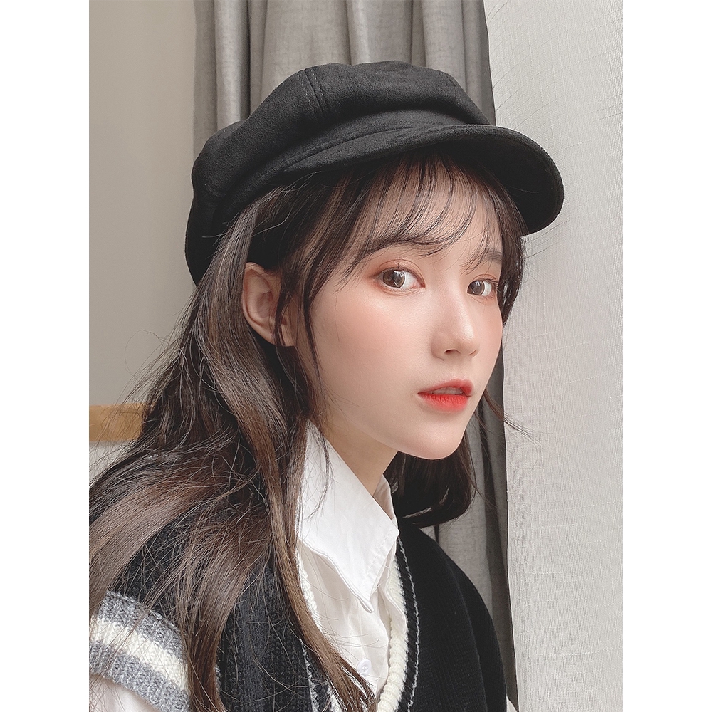 Mũ nồi hình bát giác phong cách retro thời trang thu đông cho nữ