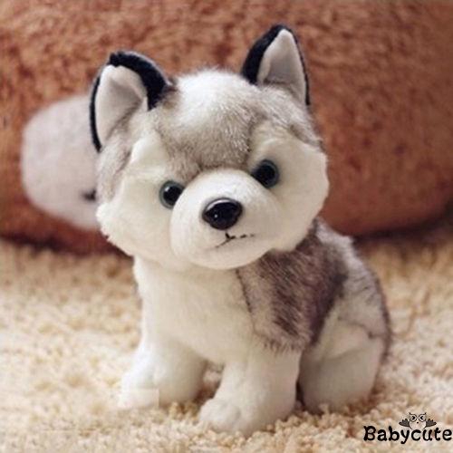Thú nhồi bông hình chú chó Husky đáng yêu 18cm