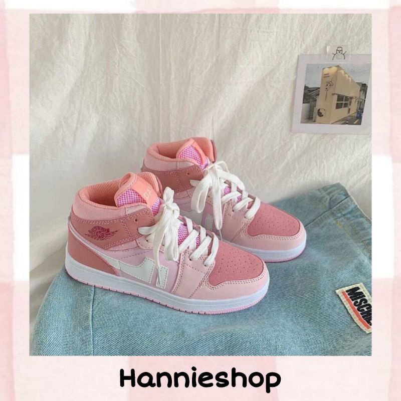 Giày Cổ Cao Phong Cách Ulzzang Năng Động (Sẵn Hồng size 39)