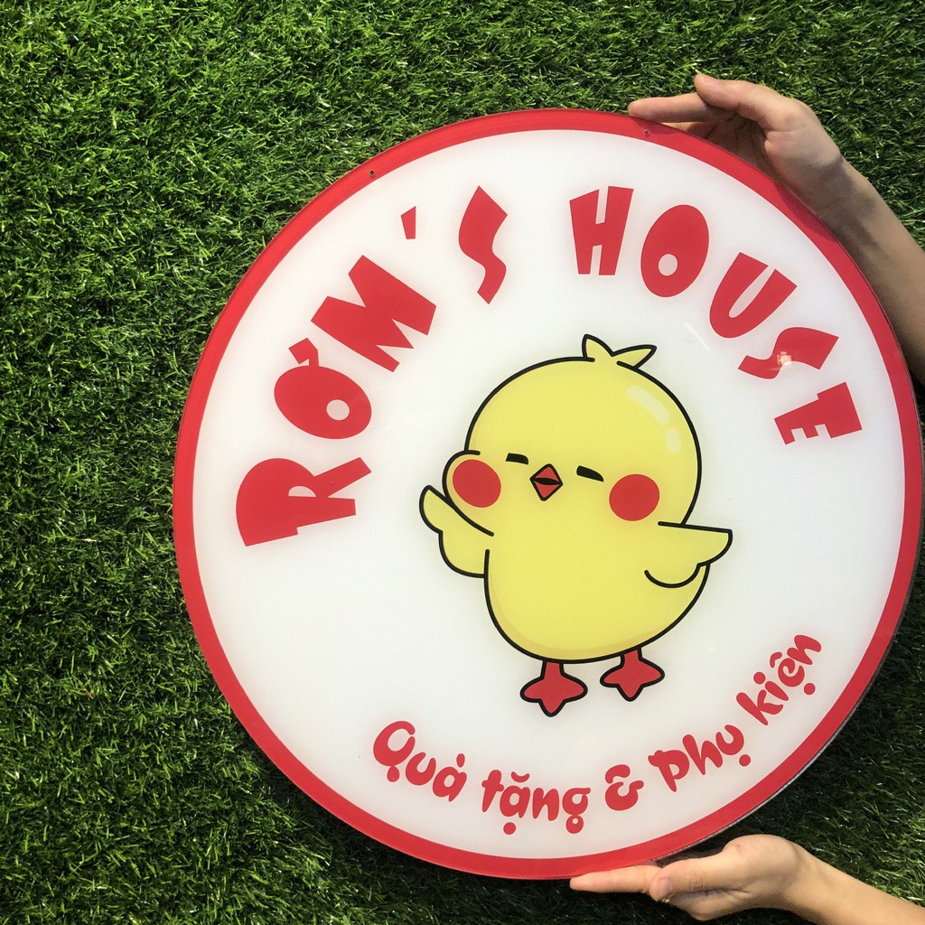 Bảng hiệu mica tròn treo shop - Thiết kế theo yêu cầu