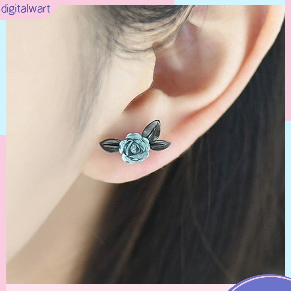 Đôi Bông Tai Hình Hoa Hồng Kiểu Dáng Trẻ Trung Cho Nữ