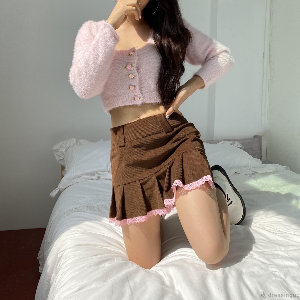 Chân Váy Xếp Li Lưng Cao Thời Trang Dành Cho Nữ