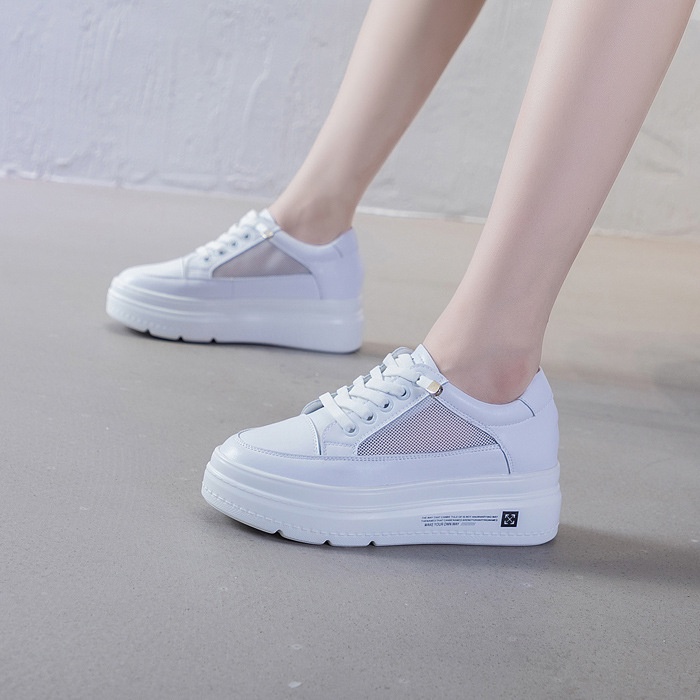 Giày Thể Thao Đế Dày Phối Lưới Màu Trắng Chất Liệu Da Size Nhỏ 31 32 33 Thời Trang Xuân Hè Cho Nữ | BigBuy360 - bigbuy360.vn