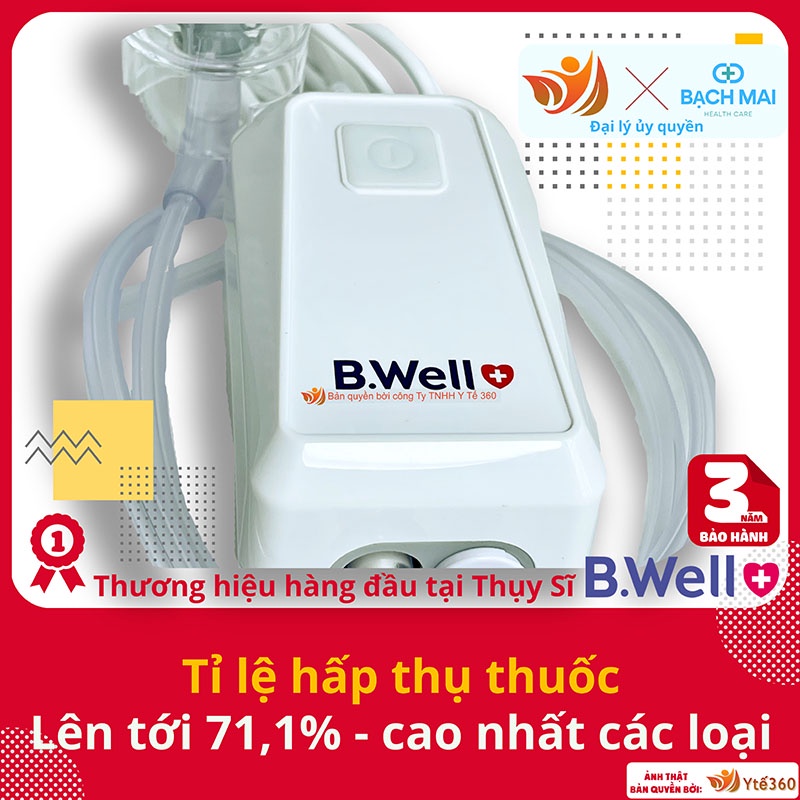 Máy khí dung xông mũi họng cầm tay b well med 120 sản xuất tại thụy sĩ bảo - ảnh sản phẩm 4