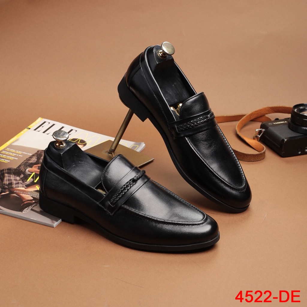 Giày lười Loafer nam da bò trẻ trung, giày tây công sở da bò - HT.NeO