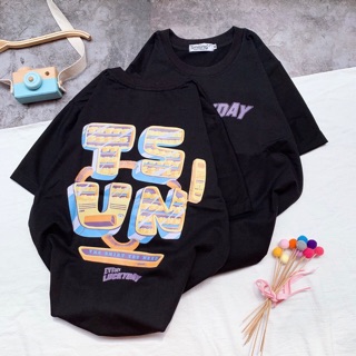 [Ảnh thật + Có VIDEO ở sau] Áo thun Unisex tay ngắn Tsun lucky
