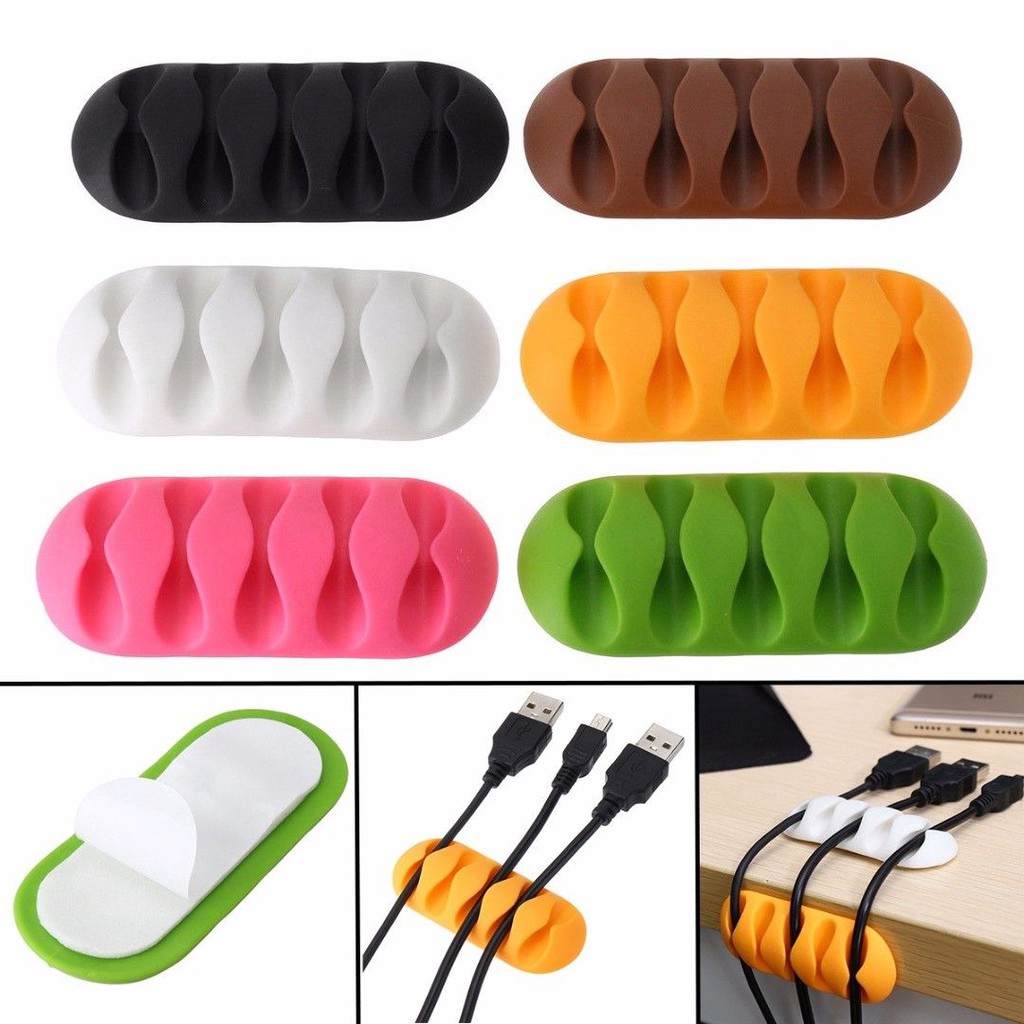 Kẹp cuộn sắp xếp dây cáp USB cho máy tính bàn