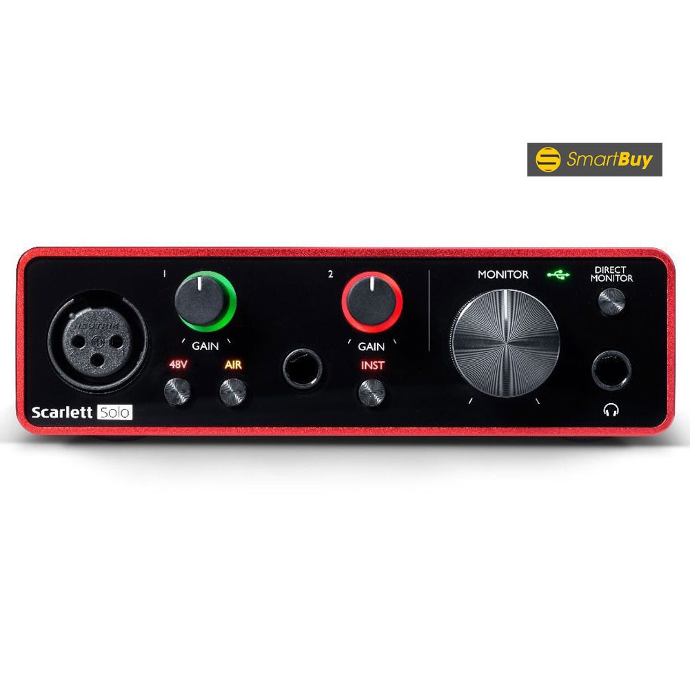 Sound card thu âm Focusrite Scarlett Solo  - Hàng chính hãng