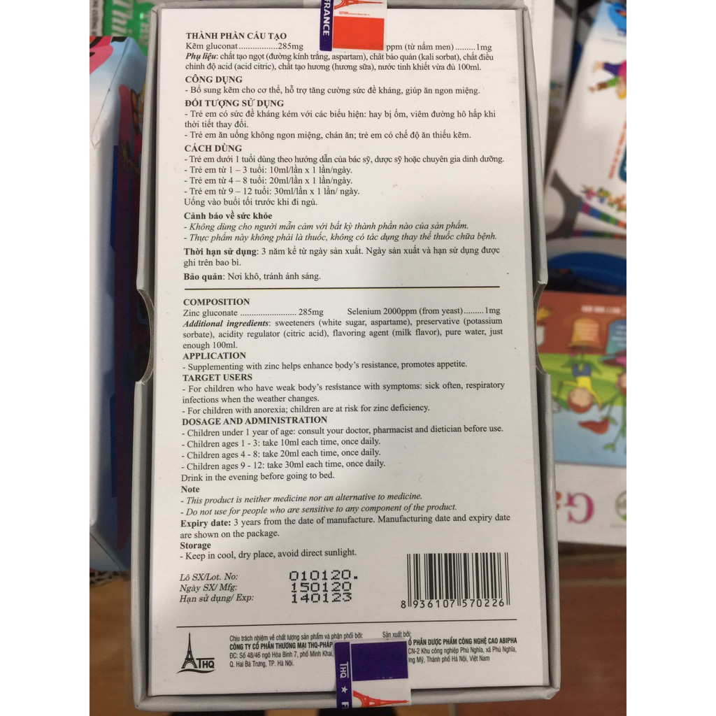 ✔️[100% Chính Hãng] THQ ZN KID - Tăng Cường Hệ Miễn Dịch - Bé Hết Ốm Vặt | BigBuy360 - bigbuy360.vn