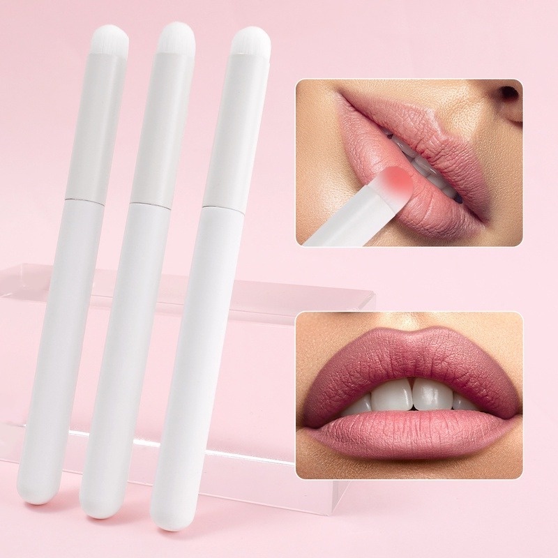 1 Cọ Trang Điểm Môi Đầu Tròn Lông Nylon Mềm Chống Nhòe Che Khuyết Điểm Đa Năng