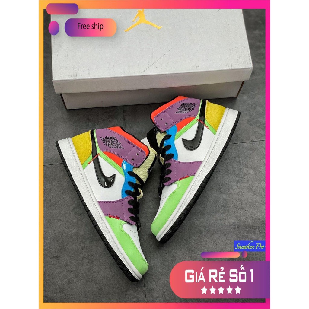 Giày thể thao AIR Jordan 1 Mid SE Multi-Color (W) siêu đẹp cho nam và nữ siêu đẹp giảm giá 20 % CHÀO HÈ 2021 !!! _