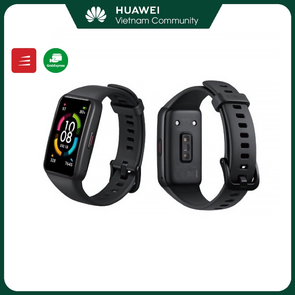 Vòng Đeo Tay Thông Minh Huawei Honor Band 6 có tiếng việt Theo dõi nồng độ Oxy trong máu SPO2