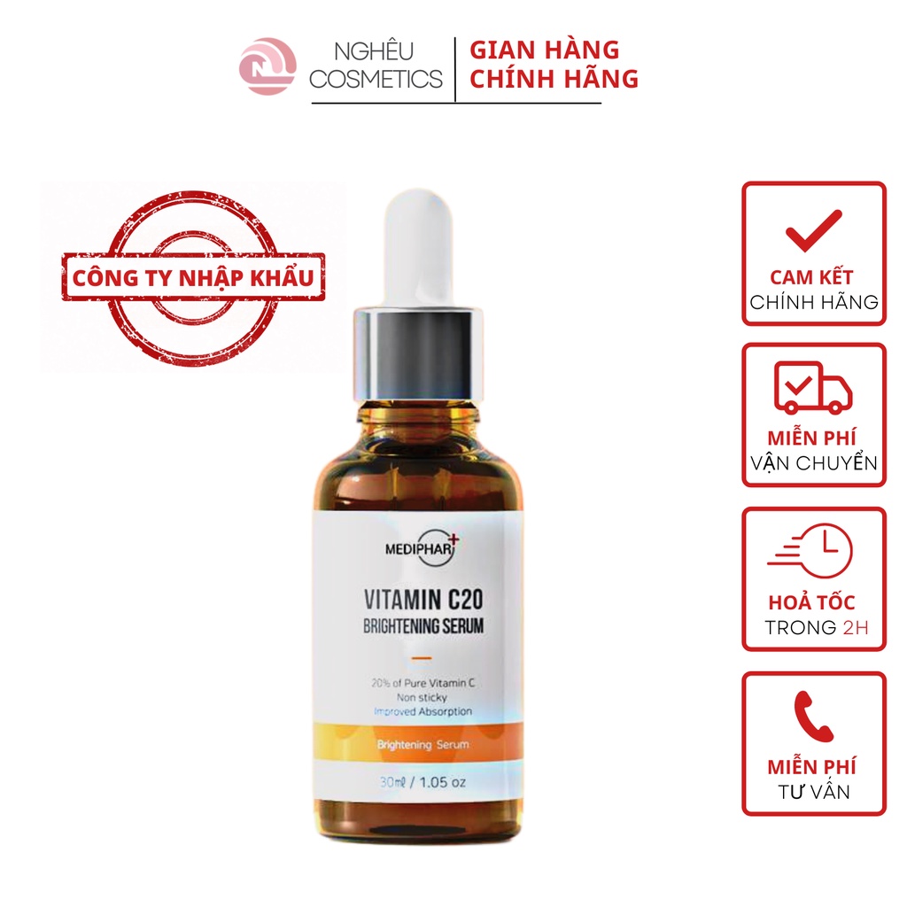 Serum Giảm Nám Làm Trắng Da Vitamin C20 Mediphar 30ml Hàng Công Ty