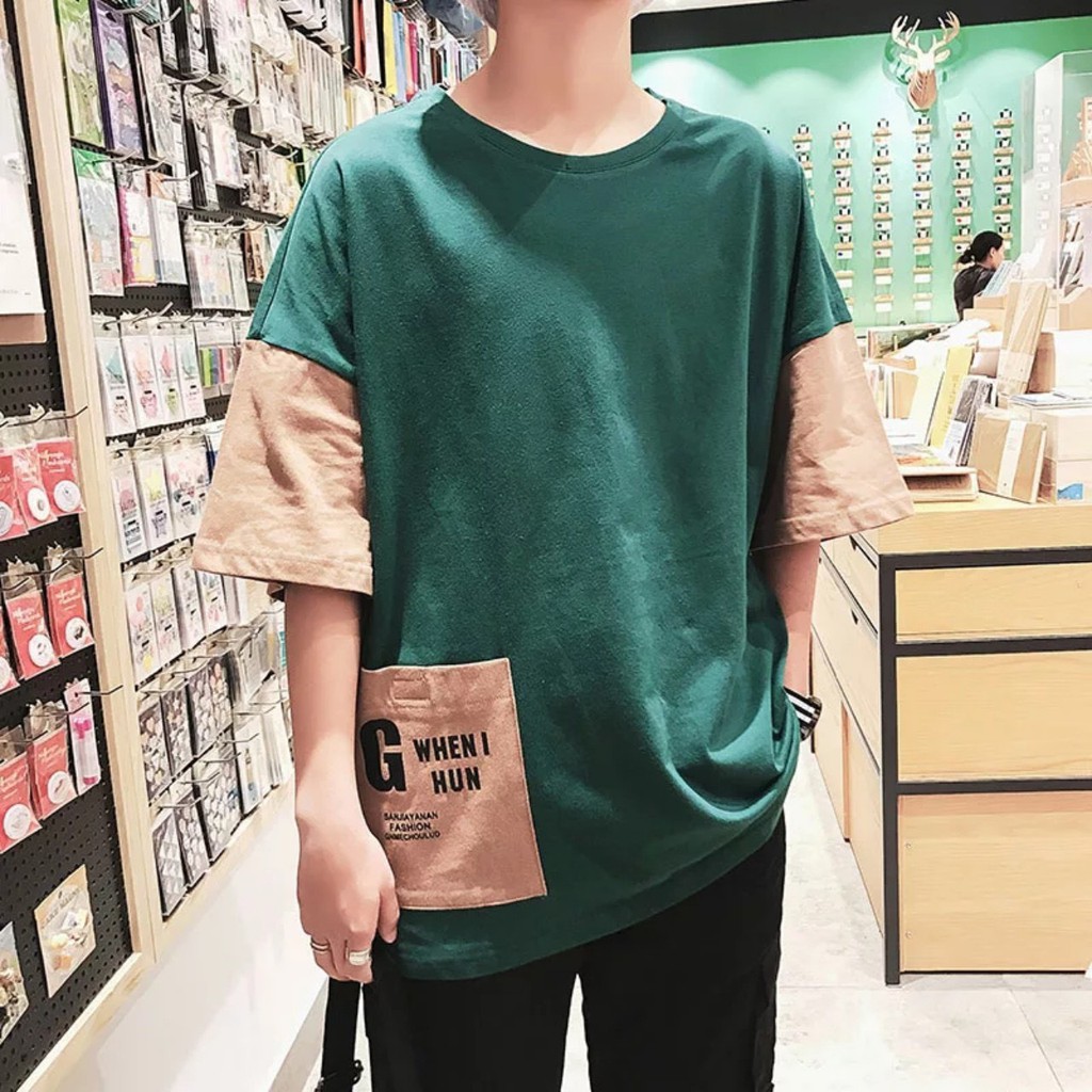 &lt;FREE SHIP&gt; Áo phông nam tay lỡ vải thun cotton co giãn chất mềm mịn y ảnh