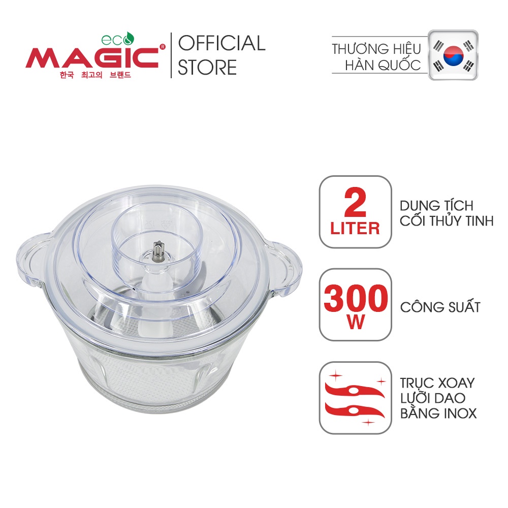 [Mã ELHA22 giảm 5% đơn 300K] Máy xay thịt thực phẩm đa năng mini Magic AC-15, dung tích 2L