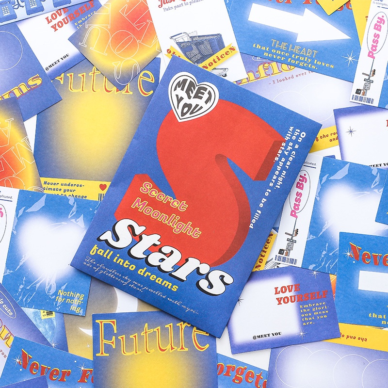 Set 50 Tờ Giấy Ghi Chú Họa Tiết Dễ Thương Phong Cách Hàn Quốc Trang Trí Sổ Tay/ Đồ Thủ Công diy