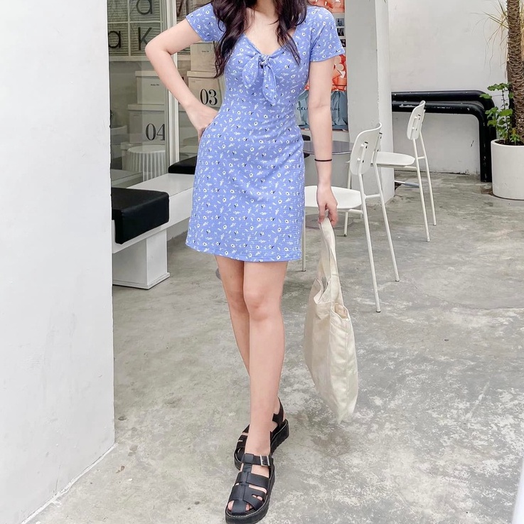 Đầm PHOEBE - Đầm thun ôm nơ ngực