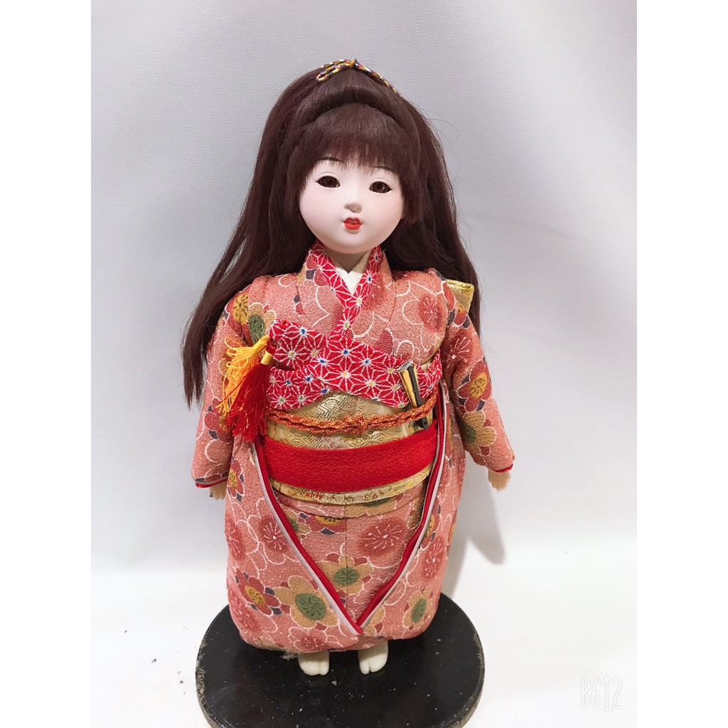 Búp bê trẻ em Kimono vải Hoà phục mô hình trưng bày trang trí ngày Tết hình thật