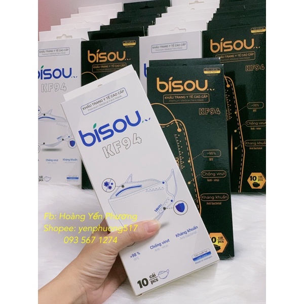 KHẨU TRANG Y TẾ BISOU KF94 - HỘP 10C
