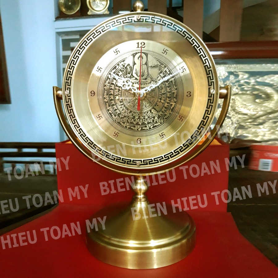 Đồng hồ để bàn bằng đồng đẹp sang trọng- SP mới - hàng gia công thủ công tại Việt Nam