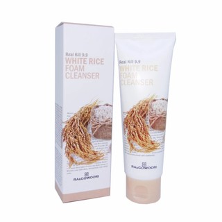 Sữa rửa mặt chiết xuất gạo Ra&gowoori Real Kill 9.9 White Rice Foam Cleanser 120ml