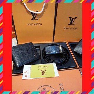 Hộp cam-ví nam,thắt lưng nam,set đôi thắt lưng kèm ví fullbox
